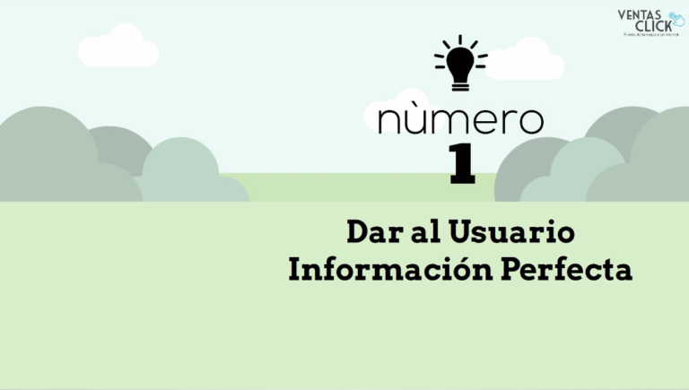 Elemento esencial 1 para tener un sitio web exitoso: Da al usuario información perfecta